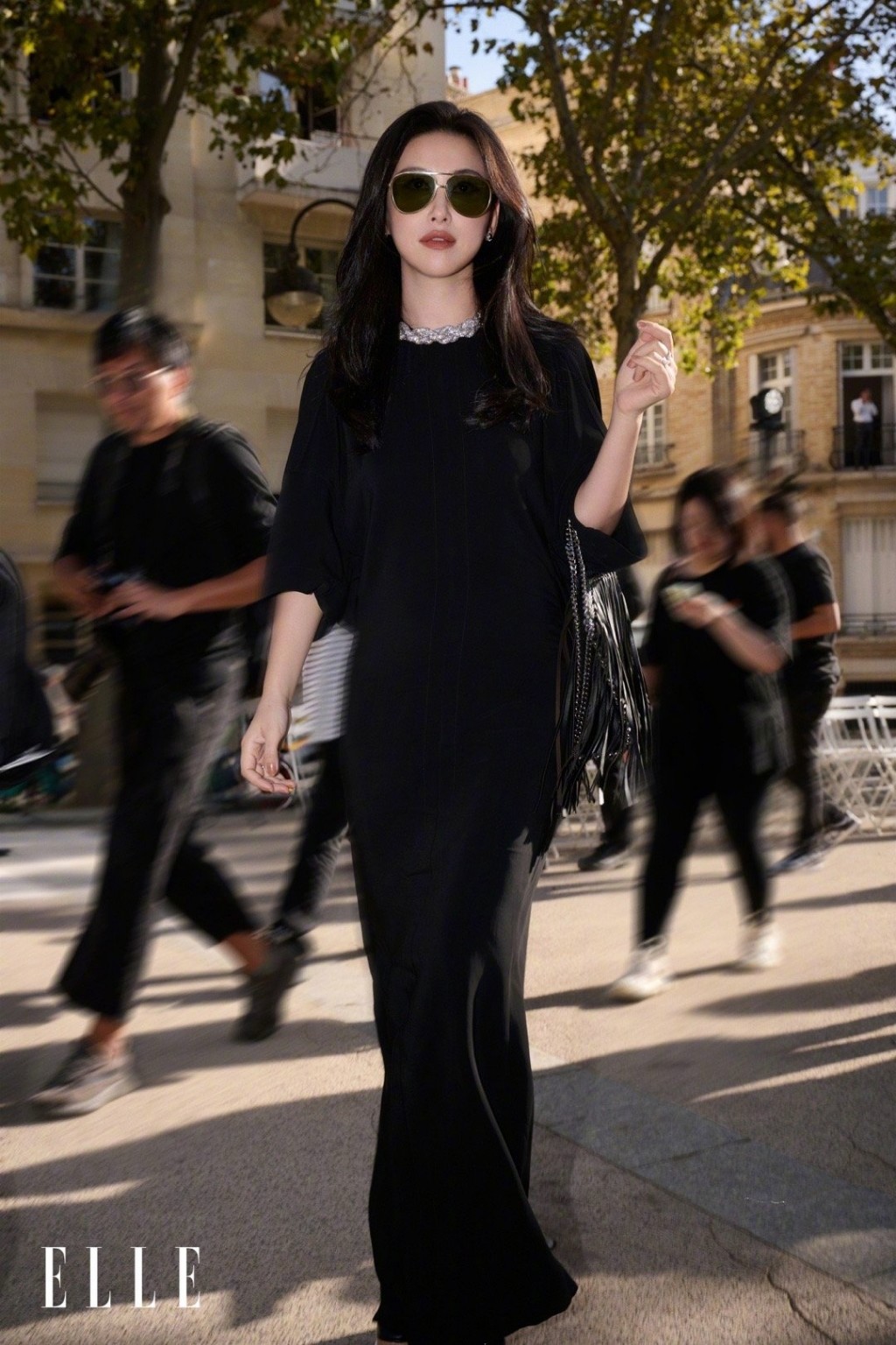 朱珠巴黎街头优雅时尚写真图片