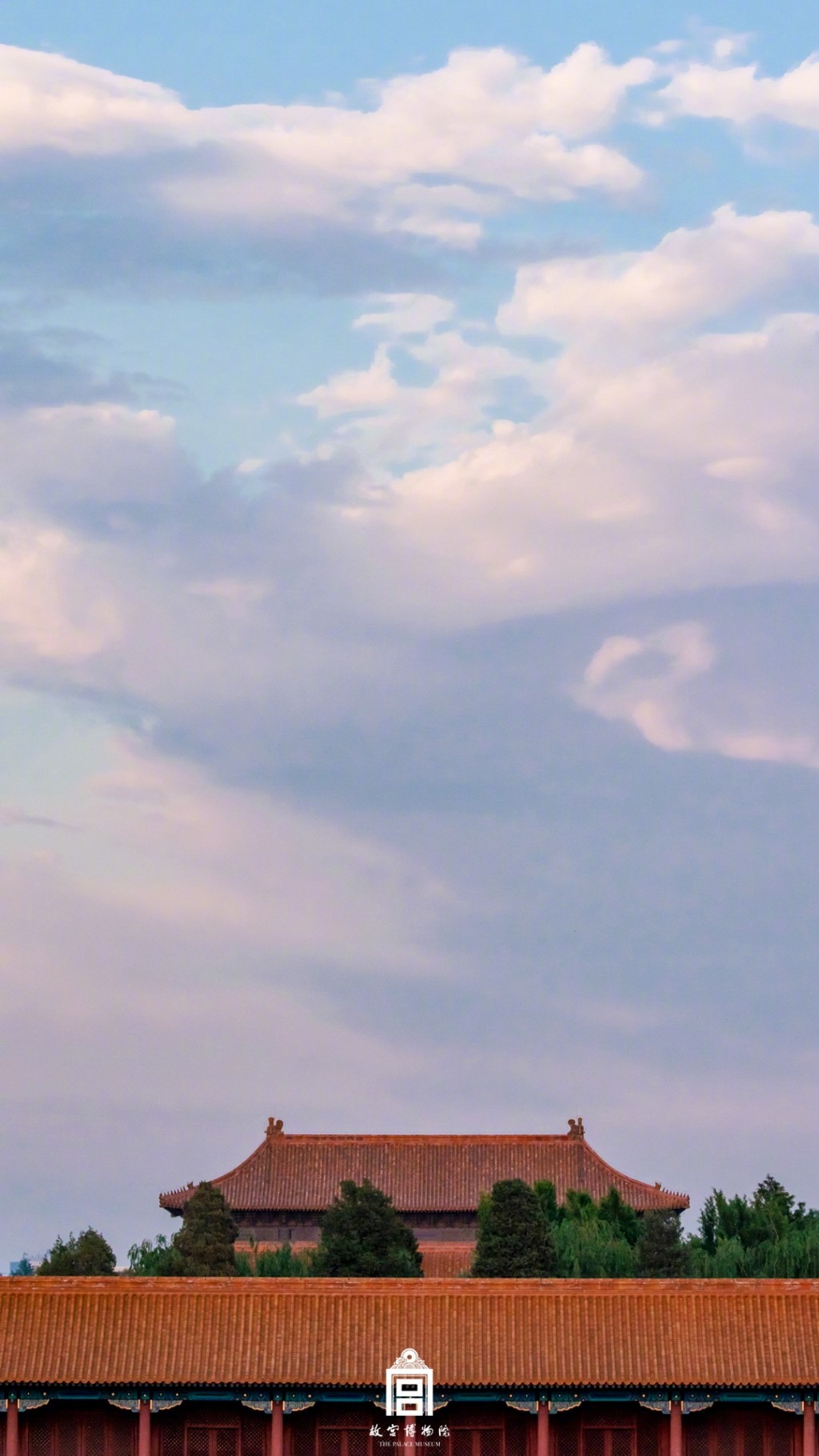 故宫博物院夕阳云彩风景手机壁纸