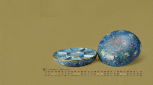 2022年9月故宫博物院古董瓷器日历桌面壁纸