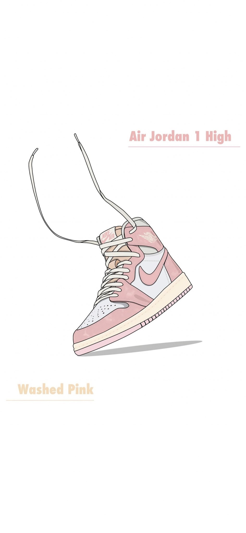 耐克时尚运动鞋系列插画手机壁纸
