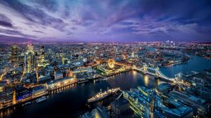 英国伦敦西欧城市夜景4K壁纸