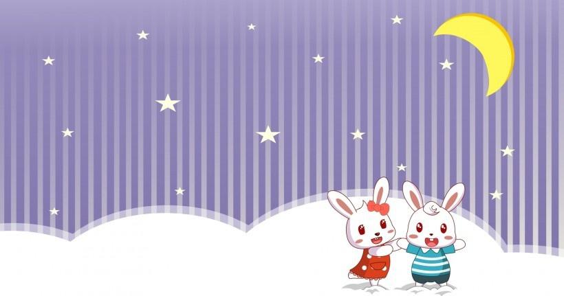兔小贝:端午节父亲节可爱卡通桌面壁纸