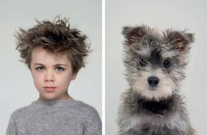 人物和狗狗肖像拍成接近的样子