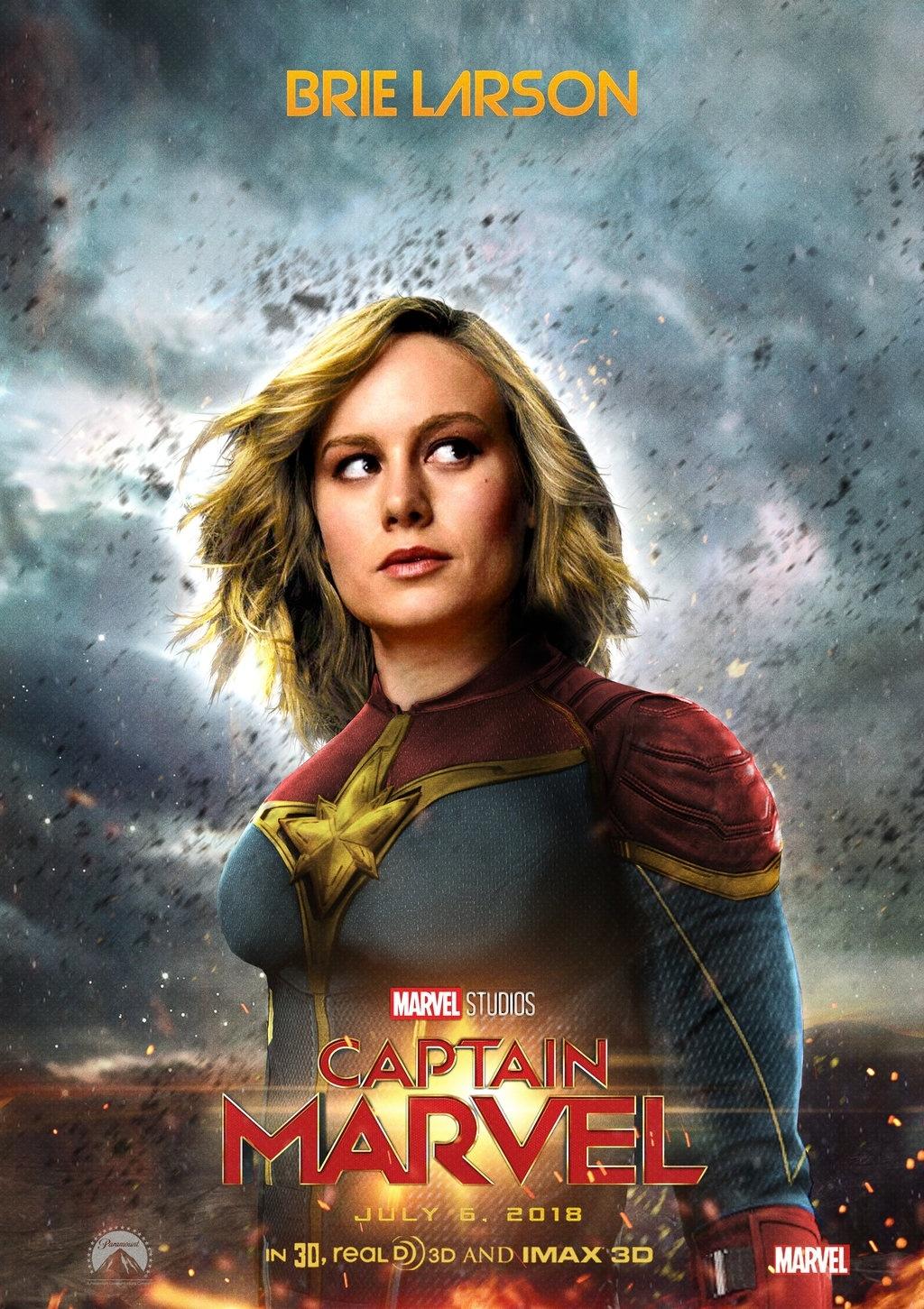 布丽·拉尔森电影《惊奇队长》女性英雄海报