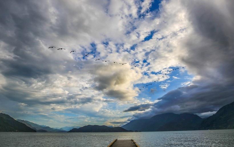 加拿大温哥华哈里森湖风景写真图片