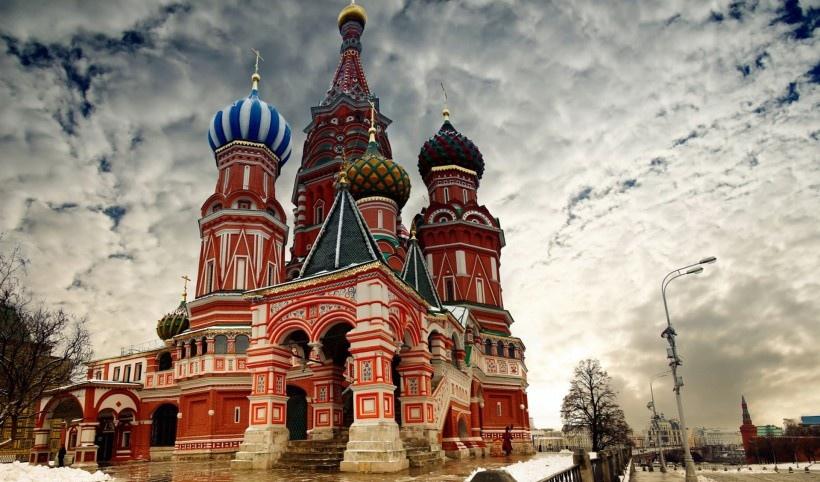 俄罗斯瓦西里升天教堂建筑风景写真