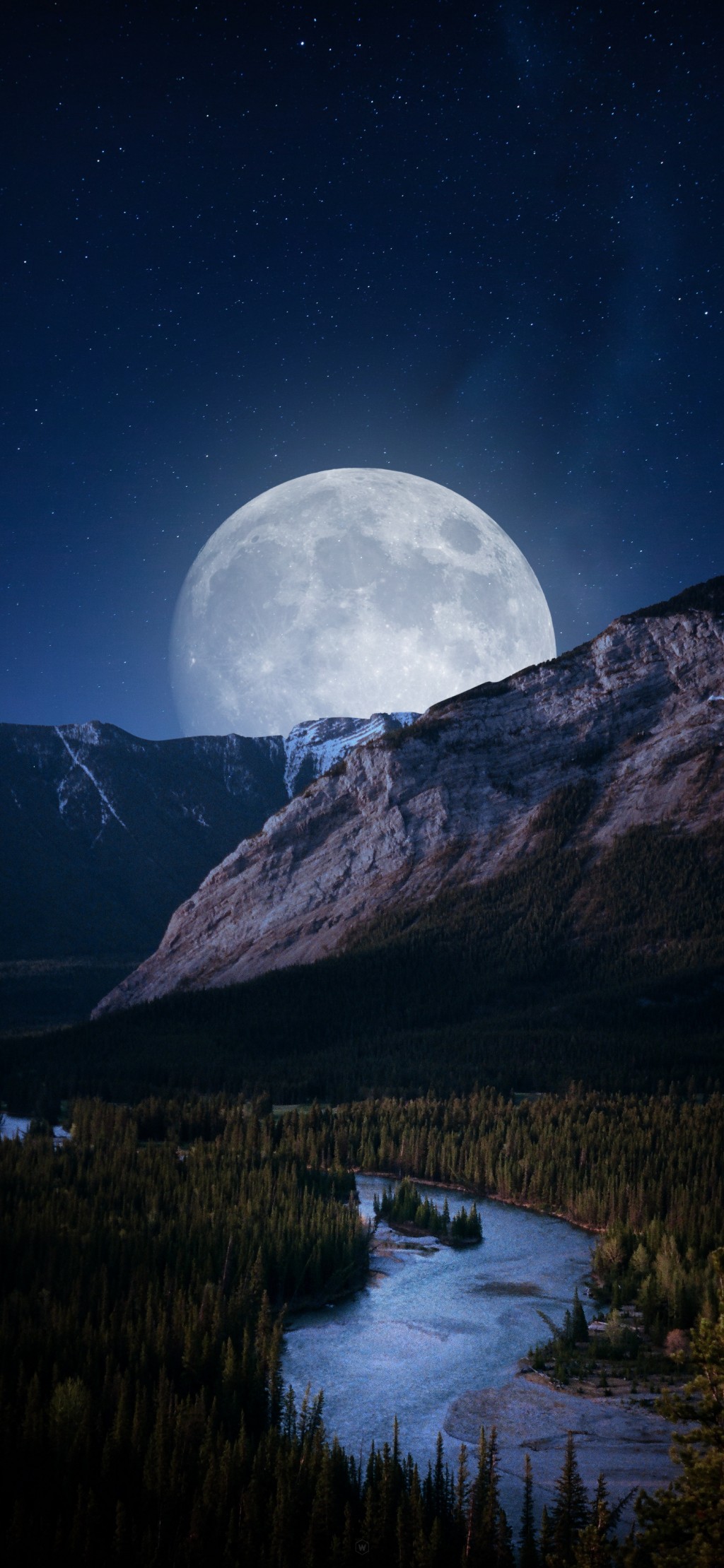 超级月亮风景手机壁纸