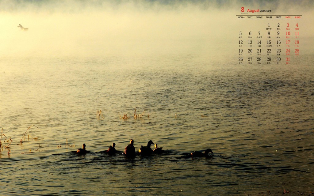 2019年8月泸沽湖超唯美风景日历壁纸