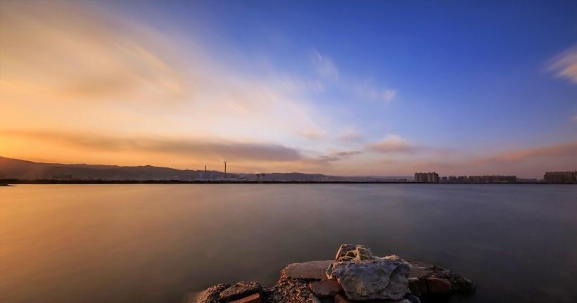 山西晋阳湖风景写真
