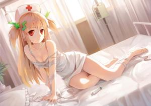 动漫美少女护士装天真可爱图片