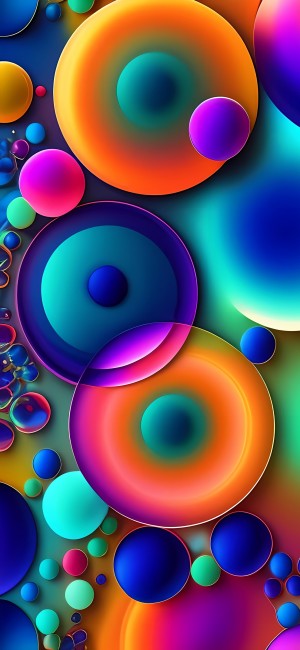 创意抽象缤纷色彩高级质感手机壁纸