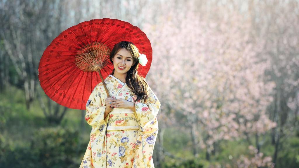 知性优雅的日本和服美女