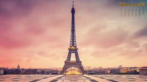 2020年2月壮观法国埃菲尔铁塔风光日历