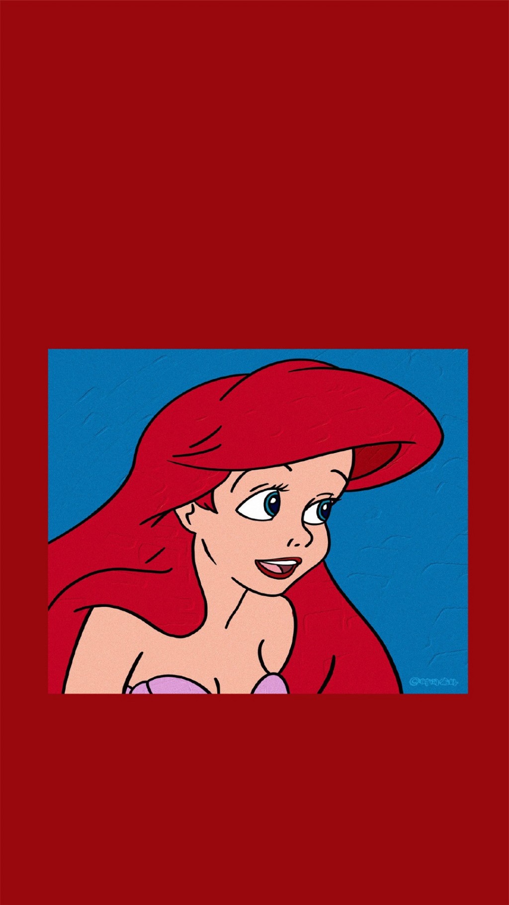 迪士尼公主小美人鱼爱丽儿简约手机壁纸