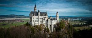 德国新天鹅城堡全景风景图片