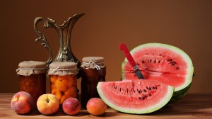 可口的水果甜点美食摄影图片