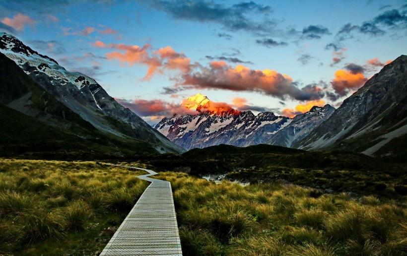 新西兰库克山风景写真图片