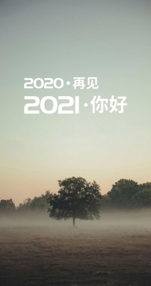 2020再见,2021你好唯美朦胧风光