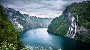挪威七姐妹瀑布风景
