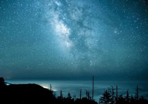 璀璨的星空夜景写真