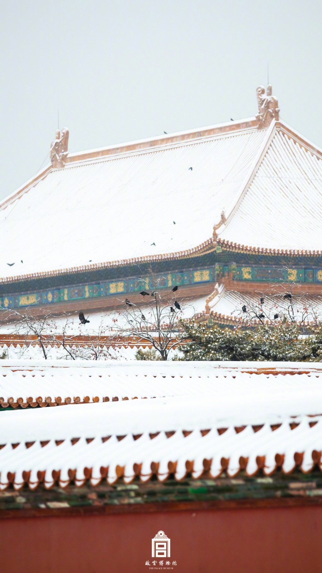 故宫博物院初雪美景手机壁纸